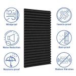 YoleShy Window Air Conditioner Side Panels Foam Panels for Window Air Conditioner, AC Units Window Kit 17 X 9 X 1 inch, Pack of 2, Black