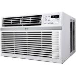 LG 8,000 BTU Window Air Conditioner, 115V, Cools 340 Sq.Ft. for Bedroom, Living Room, Apartment, Quiet Operation, Electronic Control with Remote, 3 Cooling & Fan Speeds, Auto Restart, White