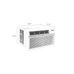 LG 8,000 BTU Window Air Conditioner, 115V, Cools 340 Sq.Ft. for Bedroom, Living Room, Apartment, Quiet Operation, Electronic Control with Remote, 3 Cooling & Fan Speeds, Auto Restart, White