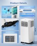 Feelfunn 10,000 BTU Portable Air Conditioners - Cools 450 Sq.Ft, 3-in-1 Portable AC with Remote Control/Sleep Mode/24H Timer, AC Unit for Bedroom, Dorms, Apartment, Window Kit Included