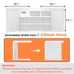GCGOODS Window Air Conditioner Side Panels with Frame, Adjustable Window AC Side Panel Kit, Universal Fits for 10,000 BTU Window Air Conditioner Units, Window AC Side Panel with Frame