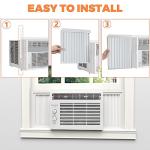 GCGOODS Window Air Conditioner Side Panels with Frame, Adjustable Window AC Side Panel Kit, Universal Fits for 10,000 BTU Window Air Conditioner Units, Window AC Side Panel with Frame