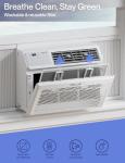 DELLA 12000 BTU Smart Inverter Window Air Conditioner, Works with Alexa and WiFi, Cools Up to 550 Sq. Ft, GEO Location, Energy Saving AC Unit with Smart Controls, Remote, Dehumidifier, Reusable Filter