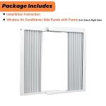 GCGOODS Window Air Conditioner Side Panels with Frame, Adjustable Window AC Side Panel Kit, Universal Fits for 10,000 BTU Window Air Conditioner Units, Window AC Side Panel with Frame