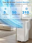 MEPTY Portable Air Conditioners, 10000 BTU Portable AC Unit with Dehumidifier, Sleep Mode, 24H Timer, Cools Room up to 450 sq.ft, Room Air Conditioners with Self-evaporation System for Bedroom