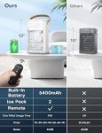 BALK0 Portable Air Conditioner with Battery & Timer