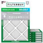 Filterbuy 20x23x1 MERV 8 Air Filter 6-Pack