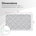 20x25x1 MERV 11 Pleated Air Filters - 6 Pack