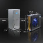 ACiQ 3 Ton 17.4 SEER2 Central Inverter Heat Pump System with 15kW Back-up Heat Kit & 30' Install Kit - R454B Inverter | 36000 BTU Multi-Positional Extreme Heat AC/Heating System