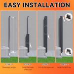 GCGOODS Metal Line Set Cover Kit with End Cap, 4" W x 4" D Decorative Lineset Cover for Ductless Mini Split Air Conditioner Heat Pump System and Central Air Conditioner, Black