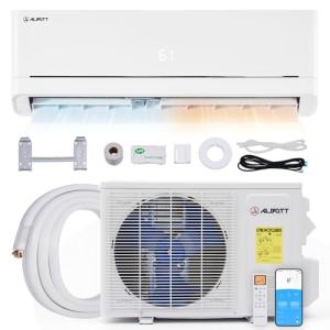 Albott Mini Split Air Conditioner and Heater, 12,000 BTU, SEER2 18, 115V Inverter Energy-Efficient AC with Self-Cleaning, Remote and APP Control, Easy Installation, Cools up to 750 Sq.Ft.