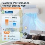 Albott Mini Split Air Conditioner and Heater, 12,000 BTU, SEER2 18, 115V Inverter Energy-Efficient AC with Self-Cleaning, Remote and APP Control, Easy Installation, Cools up to 750 Sq.Ft.