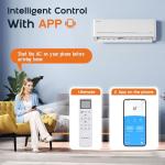Albott Mini Split Air Conditioner and Heater, 12,000 BTU, SEER2 18, 115V Inverter Energy-Efficient AC with Self-Cleaning, Remote and APP Control, Easy Installation, Cools up to 750 Sq.Ft.