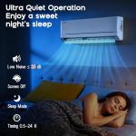 Albott Mini Split Air Conditioner and Heater, 12,000 BTU, SEER2 18, 115V Inverter Energy-Efficient AC with Self-Cleaning, Remote and APP Control, Easy Installation, Cools up to 750 Sq.Ft.