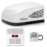 FOGATTI RV Air Conditioner 16000 BTU, Ducted RV AC Unit, Rooftop AC Unit RV, All in One Unit, Easy Install, Quiet AC, For Camper, 115V (Ducted, White)