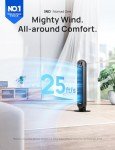 Dreo Bladeless Tower Fan with 90° Oscillation