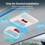 FOGATTI RV Air Conditioner 16000 BTU, Ducted RV AC Unit, Rooftop AC Unit RV, All in One Unit, Easy Install, Quiet AC, For Camper, 115V (Ducted, White)