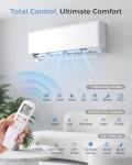 Feelfunn 9000BTU Mini Split AC/Heating System, 22 SEER2 115V Cools Rooms up to 550 Sq.Ft, Air Conditioner with Installation Kit,Remote,Wifi Control,Low Noise (Compatible with Alexa)