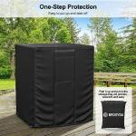 BROSYDA Central Large Air Conditioner Cover for Outside Units, Waterproof & Windproof Outdoor AC Units Cover Black (34"x34"x38" Inch)