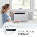 LG 14000 BTU Window Air Conditioner Energy Saving Dual Inverter Remote Control WiFi Enabled Works w/LG ThinQ, Alexa Washable Filer Ultra-Quiet Cools 700 Sq.Ft. for Large Room AC Unit White LW1522FVSM