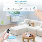 COWSAR 10,000 BTU Window Air Conditioner, Saddle Mount AC Unit Cools Up to 450 Sq.Ft, 3-in-1 with Cool/Dehumidifier/Fan, 24H Timer, Quiet Operation, Energy Saving, Easy Install, White