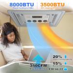 Universal Rooftop AC Unit RV 24V Air Conditioner with Heat for Camper, 12 Volt DC Air Conditioner Heater Combo, Quiet A/C Unit 2 in 1 Heating Cooling for Truck Trailer Boat Motorhome Tractor Caravan