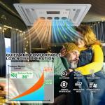 Universal Rooftop AC Unit RV 24V Air Conditioner with Heat for Camper, 12 Volt DC Air Conditioner Heater Combo, Quiet A/C Unit 2 in 1 Heating Cooling for Truck Trailer Boat Motorhome Tractor Caravan