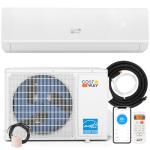 COSTWAY 12000 BTU Mini Split Air Conditioner & Heater, 115V WiFi Enabled 24 SEER2 Ductless Inverter AC Unit, Works w/Alexa, Cools Rooms Up to 750 Sq.Ft