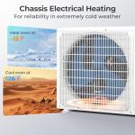 COSTWAY 12000 BTU Mini Split Air Conditioner & Heater, 115V WiFi Enabled 24 SEER2 Ductless Inverter AC Unit, Works w/Alexa, Cools Rooms Up to 750 Sq.Ft