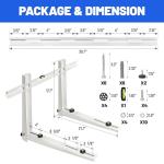Mini Split Wall Mounting Bracket for Air Conditioner Heat Pump System Unit 9000-36000 BTU, Heavy Duty Foldable Support Bracket for for Ductless Mini Split, HVAC, Compressor