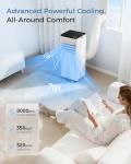 Feelfunn 8,000 BTU Portable Air Conditioner - 3-in-1 Portable AC Unit for Rooms Up to 350 Sq. Ft., with Remote Control, Cooling, Dehumidifier & Fan Modes, AC Unit for Bedroom, Office, Apartment