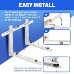 Mini Split Wall Mounting Bracket for Air Conditioner Heat Pump System Unit 9000-36000 BTU, Heavy Duty Foldable Support Bracket for for Ductless Mini Split, HVAC, Compressor