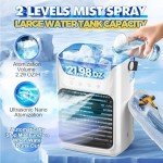 Portable 600ML Evaporative AC Cooler & Humidifier