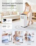 Feelfunn 8,000 BTU Portable Air Conditioner - 3-in-1 Portable AC Unit for Rooms Up to 350 Sq. Ft., with Remote Control, Cooling, Dehumidifier & Fan Modes, AC Unit for Bedroom, Office, Apartment