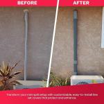 DuctlessAire Mini Split Line Set Cover Kit - Paintable Lineset Cover - Line Set Covers for Ductless Air Conditioner, Mini Split AC/Heating System, HVAC, Central AC Unit, Heat Pump (Gray, 4" x 14 ft.)