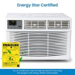 GarveeLife Window Air Conditioner 8000 BTU – Cools up to 550 Sq.Ft – 3 Fan Speeds, Dehumidifier, Quiet Operation, Auto-Restart, Self-Evaporation, 24H Timer, Sleep Mode, Optional WiFi & Remote – White