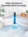 Dreo Bladeless Tower Fan with 90° Oscillation