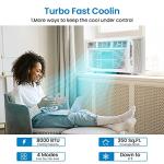 GarveeLife Window Air Conditioner 8000 BTU – Cools up to 550 Sq.Ft – 3 Fan Speeds, Dehumidifier, Quiet Operation, Auto-Restart, Self-Evaporation, 24H Timer, Sleep Mode, Optional WiFi & Remote – White
