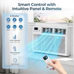 12,000 BTU Window Air Conditioner, 3-in-1 AC Unit with Dehumidifier for Large Room/Living Room Up to 550 Sq. Ft, Quiet & Energy Saving Window AC with Remote, 4 Fan Speeds, 24H Timer, Sleep Mode