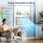 12,000 BTU Window Air Conditioner, 3-in-1 AC Unit with Dehumidifier for Large Room/Living Room Up to 550 Sq. Ft, Quiet & Energy Saving Window AC with Remote, 4 Fan Speeds, 24H Timer, Sleep Mode