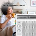 TCL 5,000 BTU Window Air Conditioner, 150 Sq. Ft., Easy-to-Use, Reusable Filter, Compact Design - H5W33M