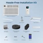 12,000 BTU Window Air Conditioner, 3-in-1 AC Unit with Dehumidifier for Large Room/Living Room Up to 550 Sq. Ft, Quiet & Energy Saving Window AC with Remote, 4 Fan Speeds, 24H Timer, Sleep Mode