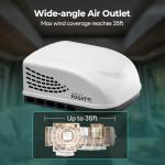 FOGATTI Ducted RV Air Conditioner 16000 BTU - Quiet Rooftop AC Unit, All-in-One Design, Ducted RV AC Unit White, Easy Install for Campers & Trailers, 115V White