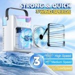 Portable 600ML Evaporative AC Cooler & Humidifier