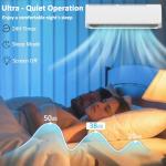 18000 BTU Mini Split AC/Heating System with Inverter, 19 SEER2 230V Energy Efficient Ductless Wall-Mounted Air Conditioner Unit Cools Rooms up to 750 Sq. Ft with Heat Pump & Installation Kits