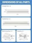 Kalkehay 4" W 9Ft L Line Set Cover for Mini Split and Central Air Conditioners Decorative PVC Line Cover Kit for Outdoor AC Heat Pump Systems
