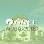 Gree 24,000 BTU Multi21+ Dual-Zone Concealed Duct Mini Split Air Conditioner Heat Pump 208/230V SEER 21 (18-18)