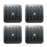 RecDec 4 Pack Mini Split Anti-Vibration Pads Wall Mounting Bracket Isolator Rubber Pad Damper Shock Absorbing Feet for Ductless Air Conditioner Heat Pump System Outdoor Condenser Unit A/C HVAC