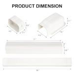 Kalkehay 4" W 9Ft L Line Set Cover for Mini Split and Central Air Conditioners Decorative PVC Line Cover Kit for Outdoor AC Heat Pump Systems