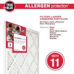 True Blue 15x20x1 MERV 11 Allergen Air Filter (4-Pack) | Electrostatic Pleated HVAC Furnace Air Filter | Replacement Filter for Home Use | Made in USA